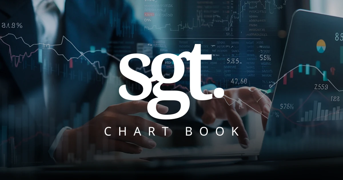 sgt Chart Book logo over a finance-themed background with hands typing on a tablet and stock charts visible behind.